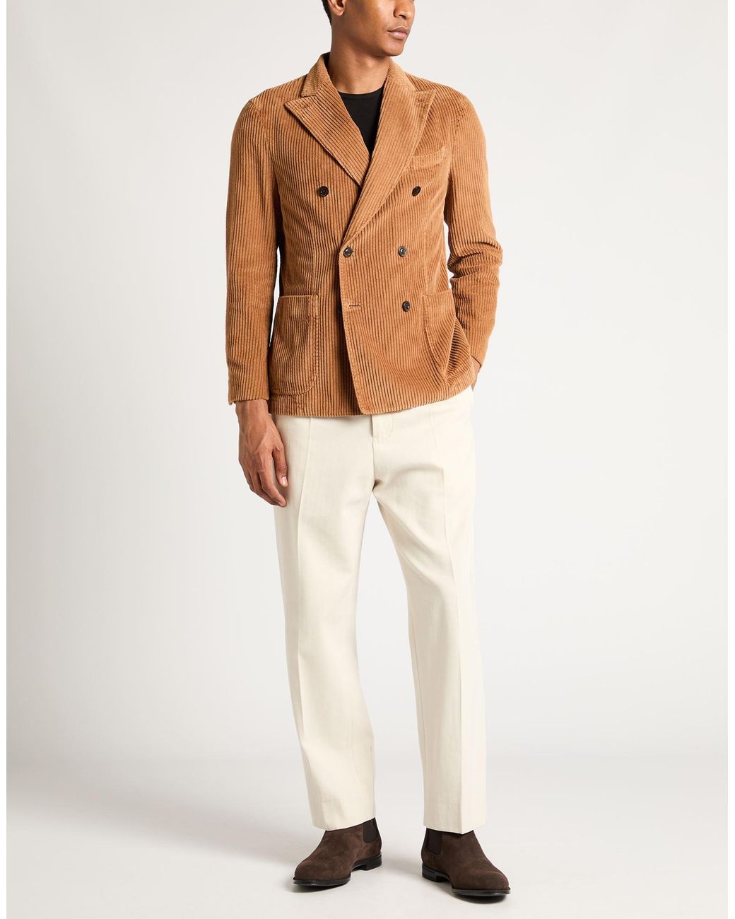 Boglioli Brown Blazer Cotton, Modal for men