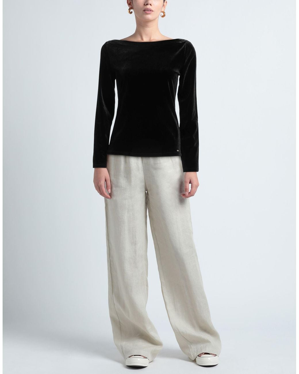 ARMANI EXCHANGE Black Top Polyester, Elastane