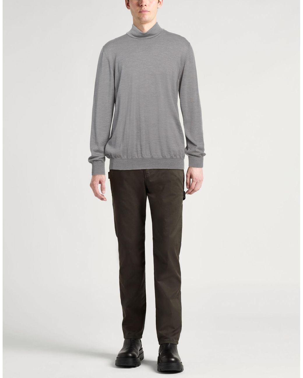 Lardini Gray Turtleneck Wool for men