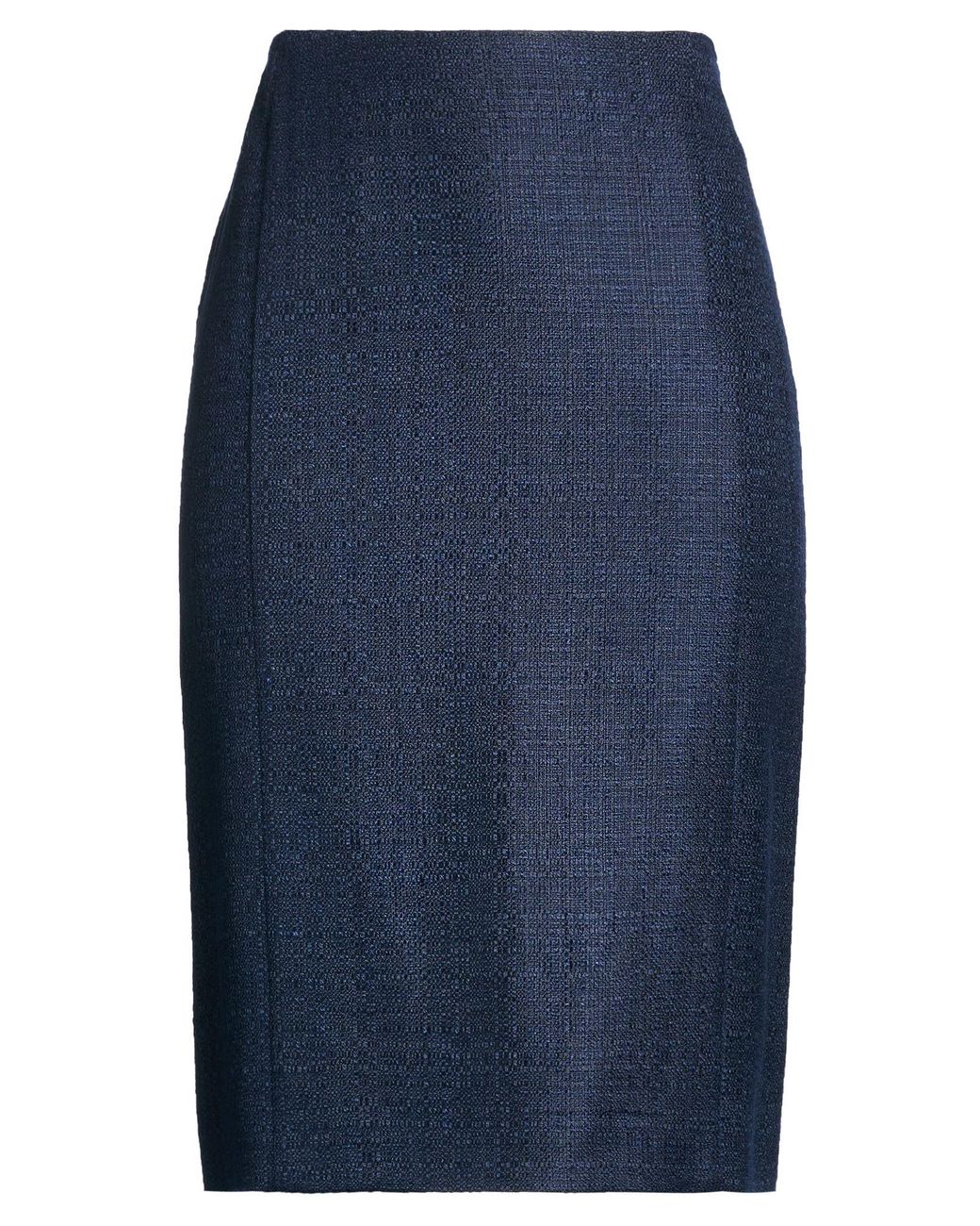 Alberta Ferretti Blue Midi Skirt Viscose, Linen, Polyamide