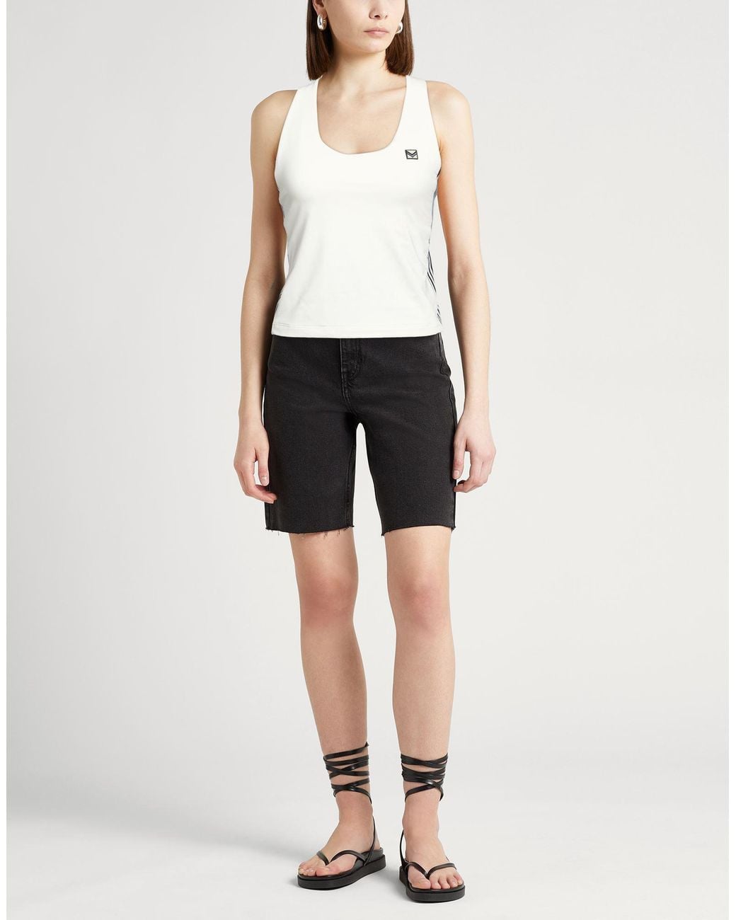 Tory Burch White Tank Top Polyester, Elastane