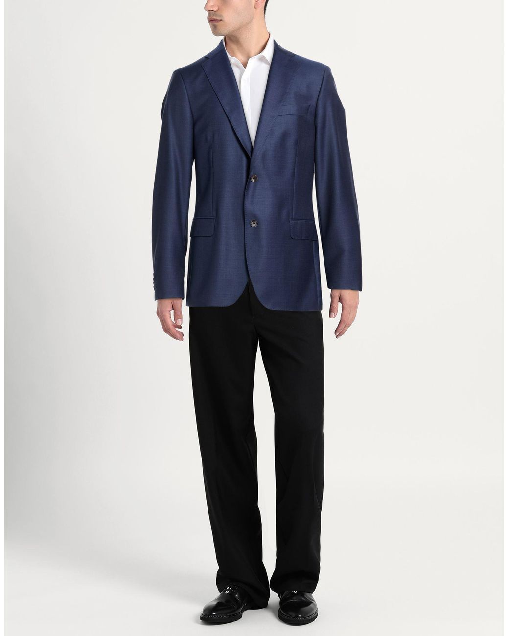 Oscar Jacobson Blue Blazer Wool for men