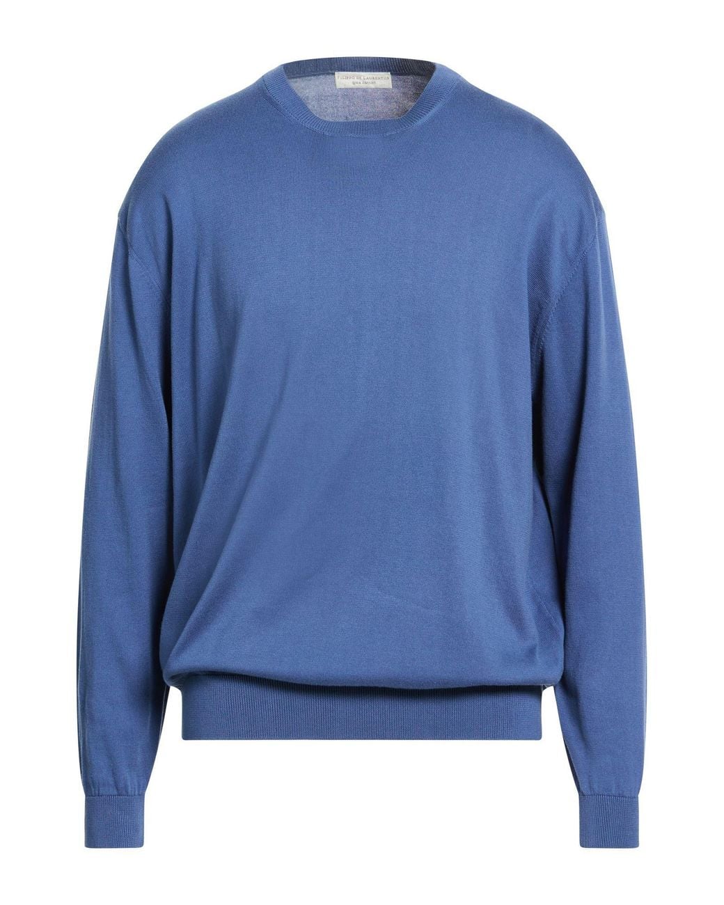 FILIPPO DE LAURENTIIS Blue Sweater Cotton for men