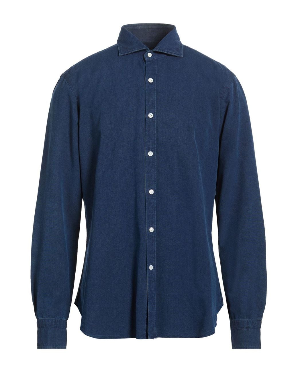 Barba Napoli Blue Shirt Cotton for men