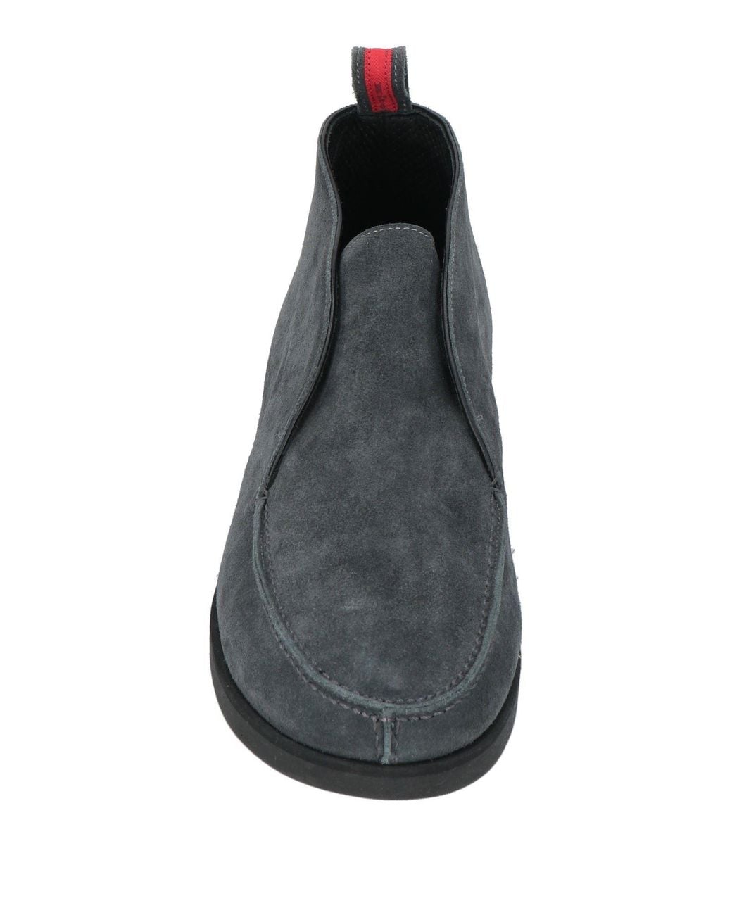 Kiton Black Ankle Boots Leather for men