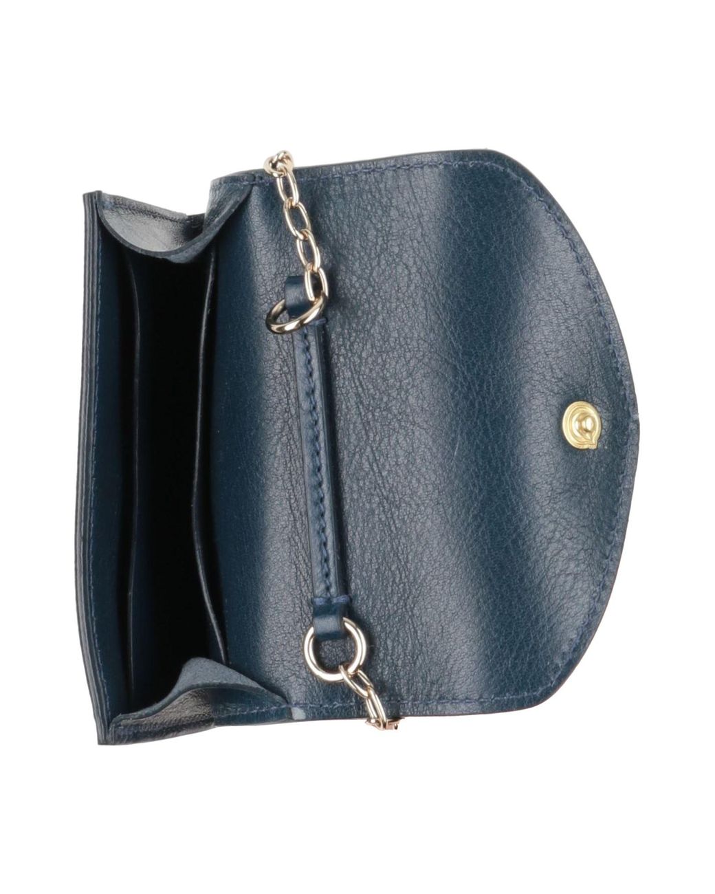 Il Bisonte Blue Crossbody Wallet Leather
