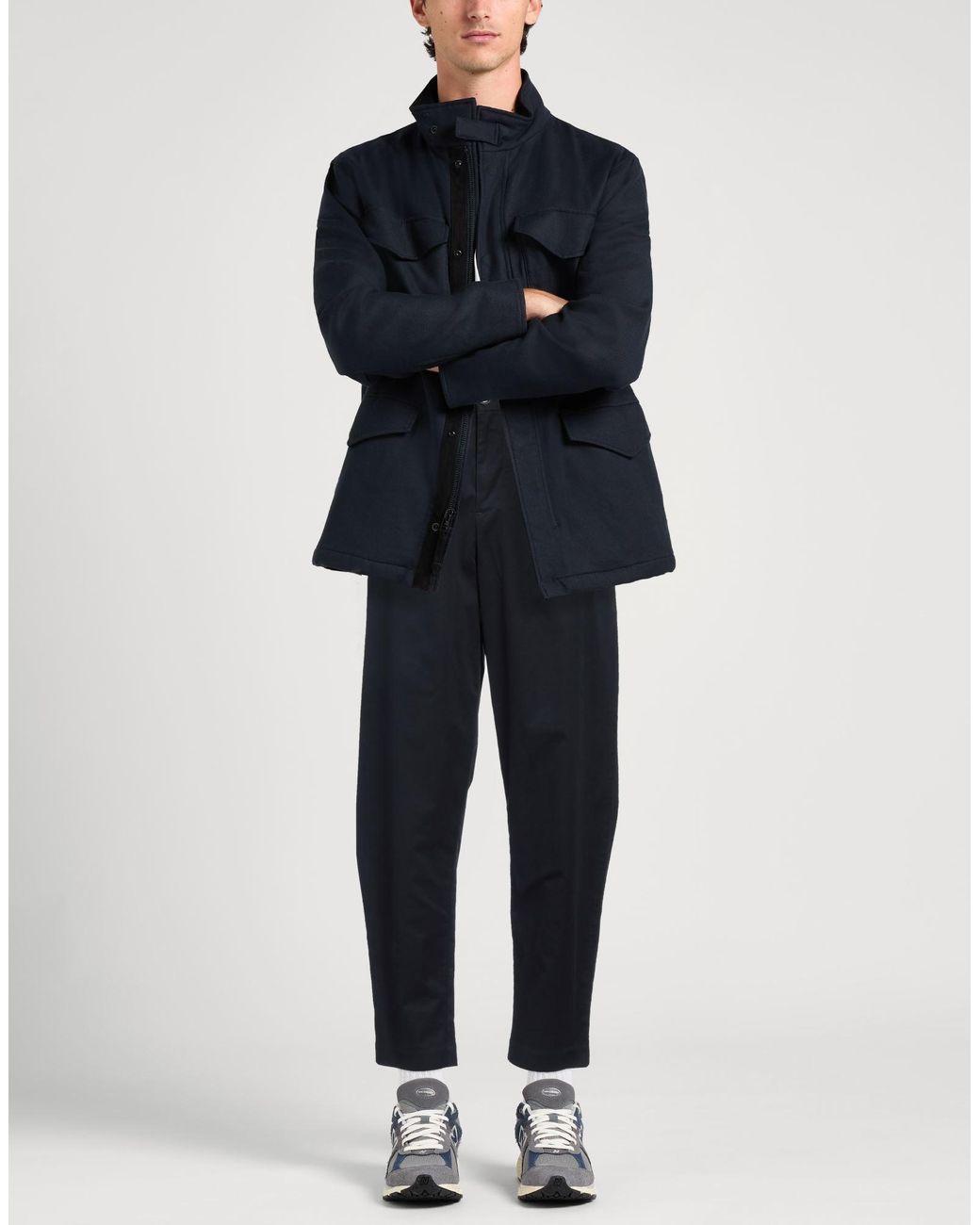 ARMANI EXCHANGE Blue Pants Cotton, Elastane for men