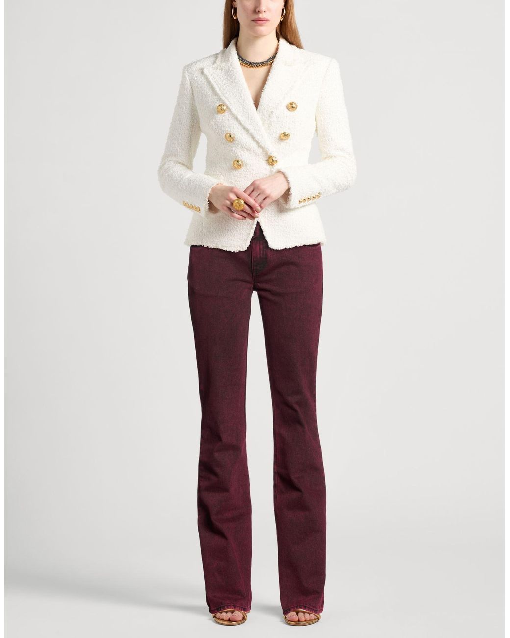 McQueen Red Garnet Jeans Cotton