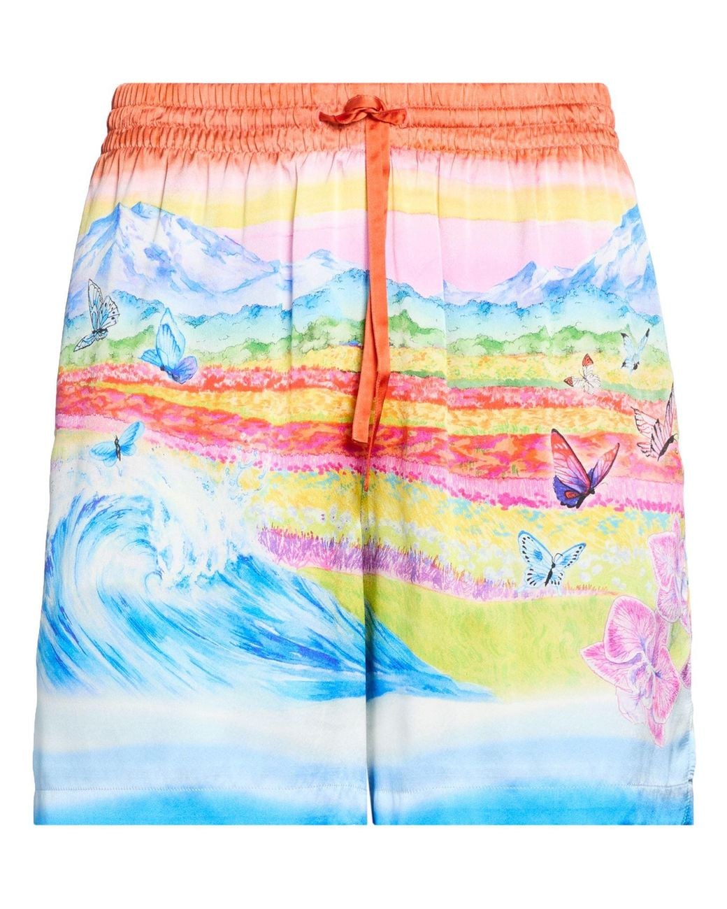 Casablanca Gray Shorts & Bermuda Shorts Silk for men