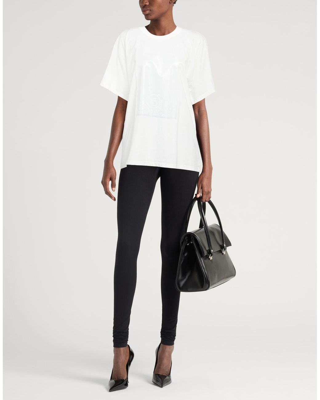 MM6 by Maison Margiela White T-Shirt Cotton