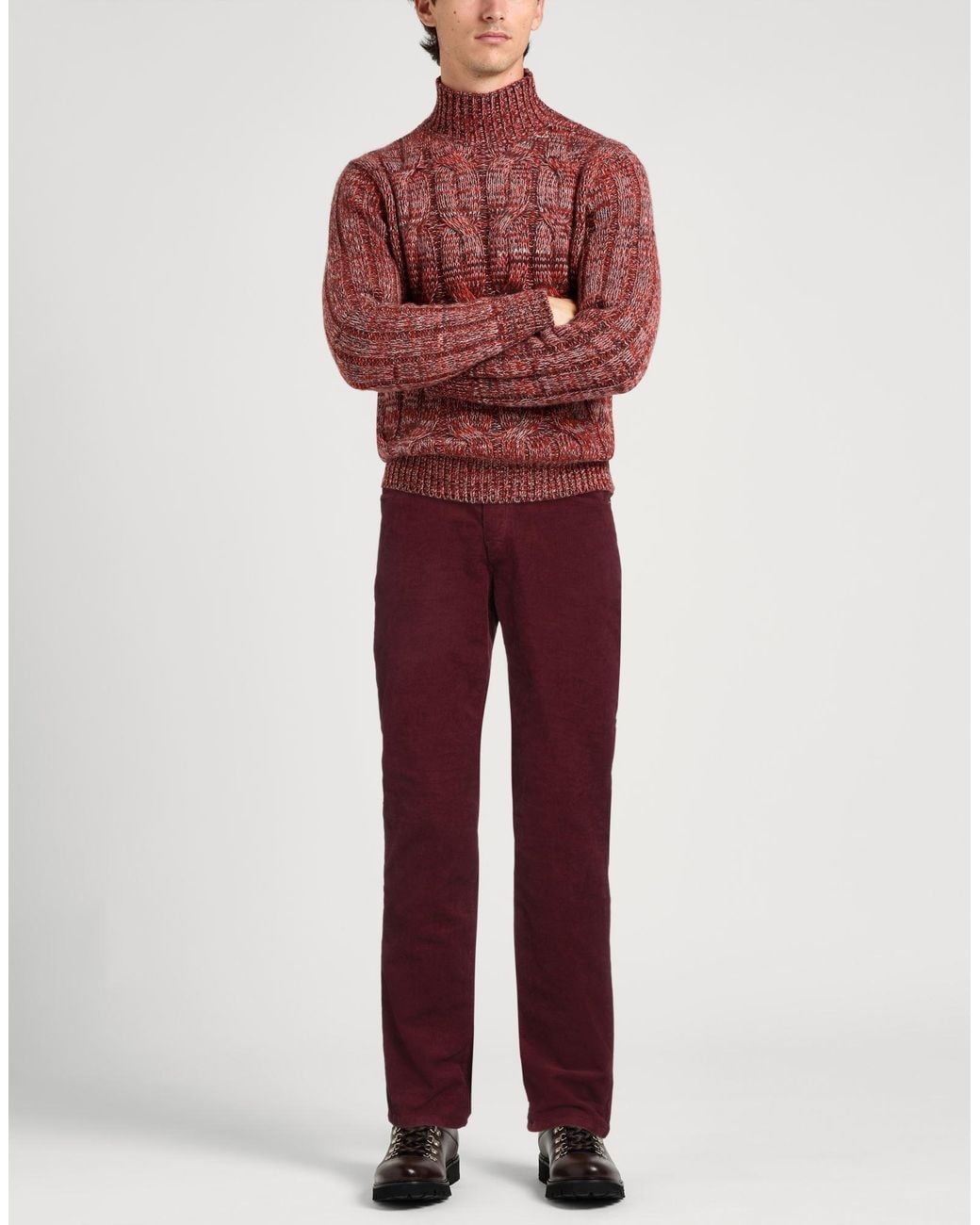 Zadig & Voltaire Red Burgundy Pants Viscose, Cotton for men