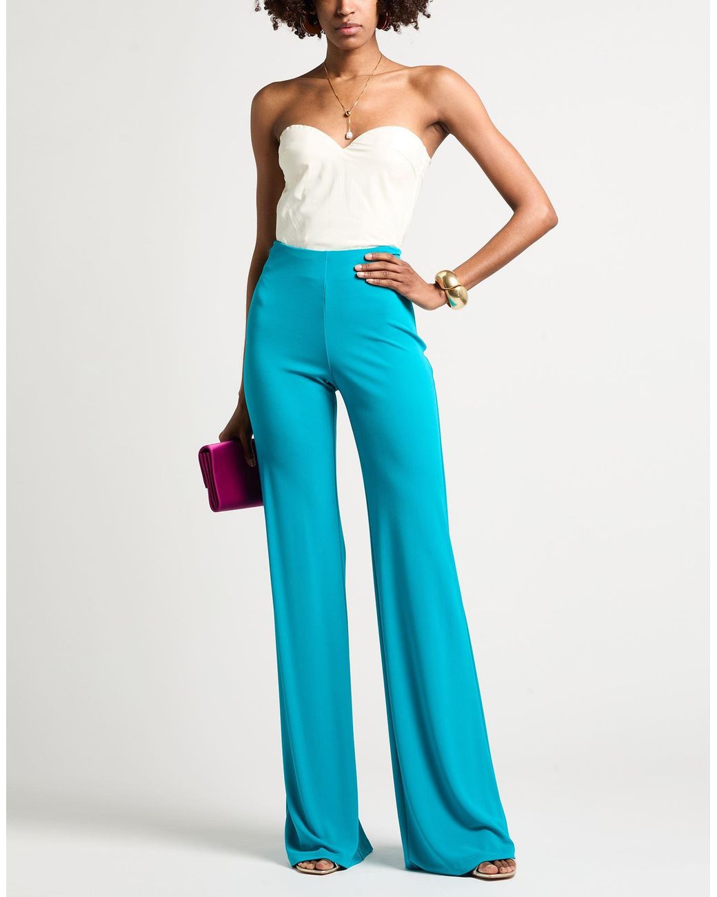 Alberta Ferretti Blue Pants Viscose
