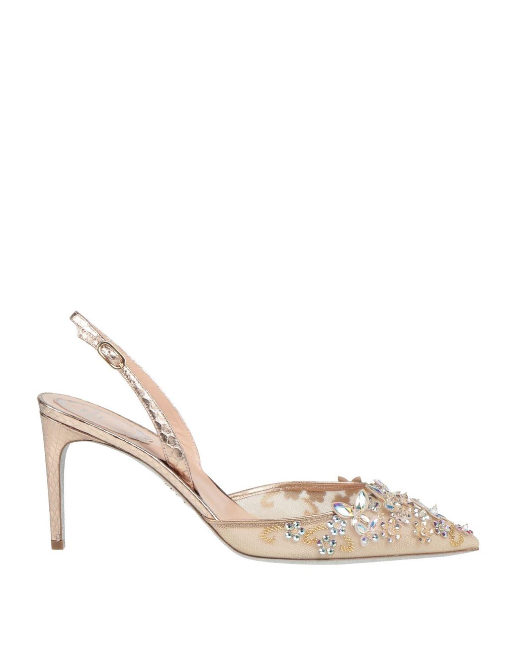 Rene Caovilla Metallic Pumps Textile Fibers, Leather