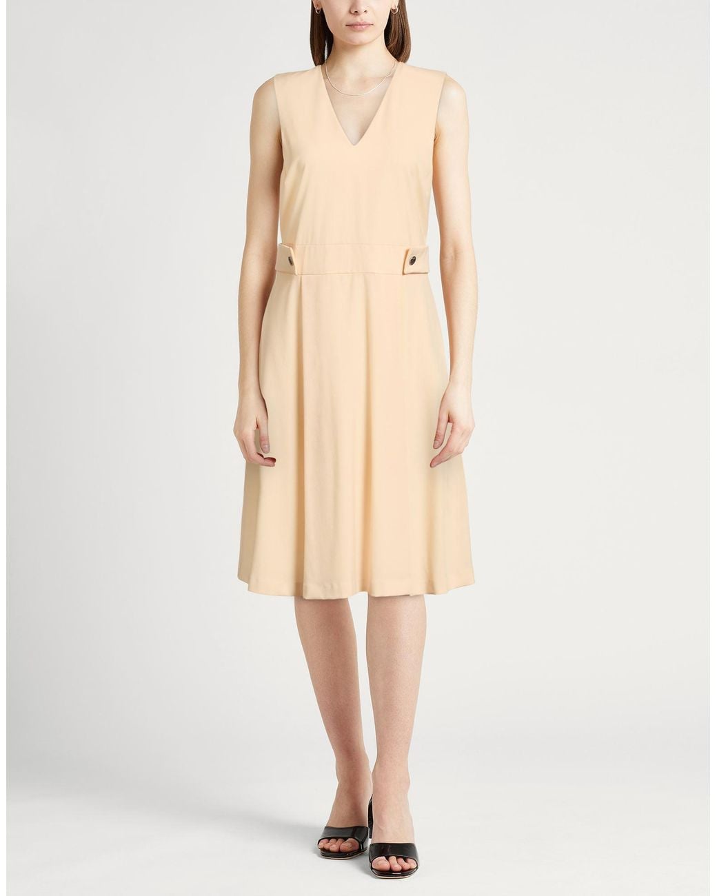 Drumohr Natural Midi Dress Virgin Wool, Polyamide, Elastane