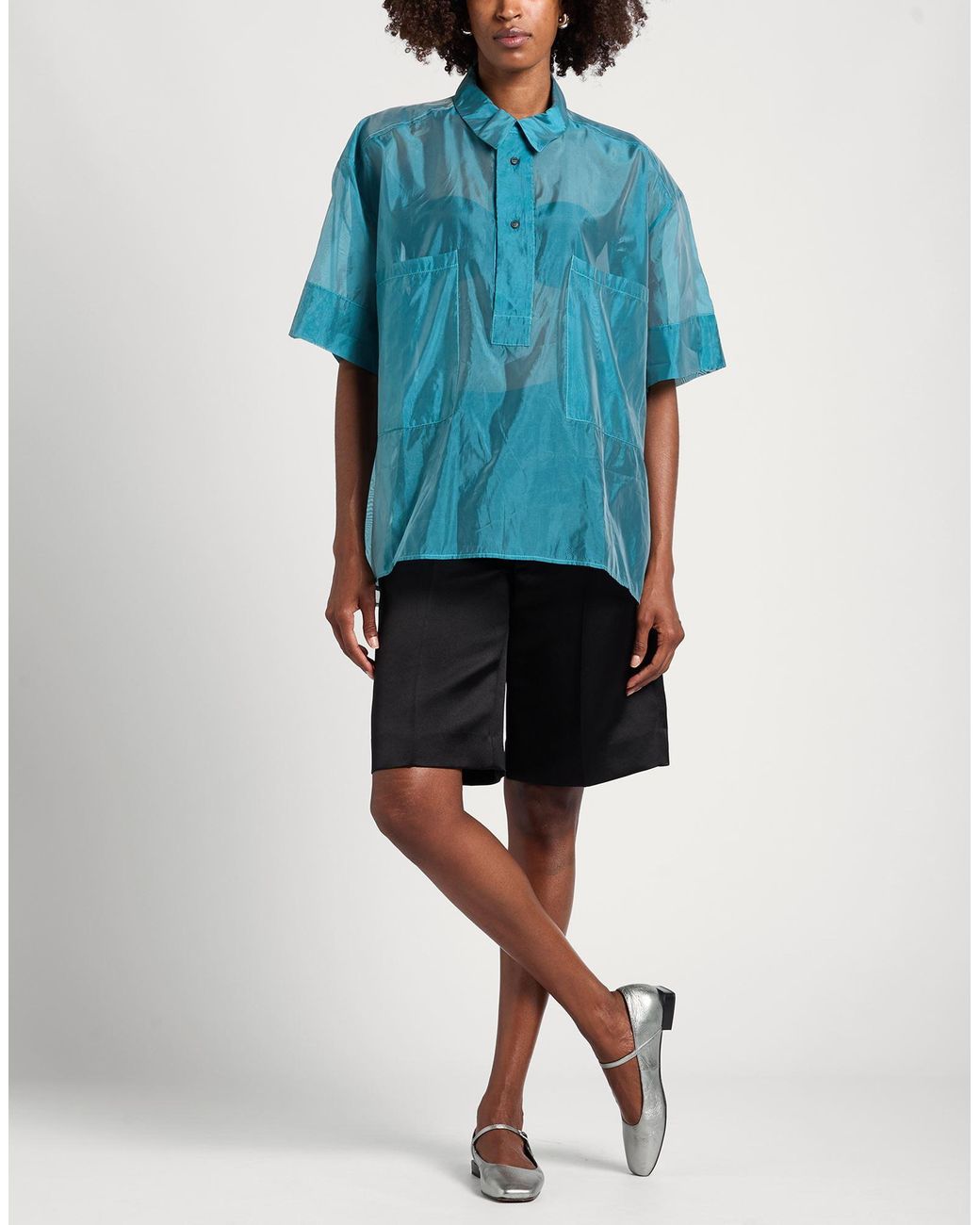 THE M.. Blue Top Polyester