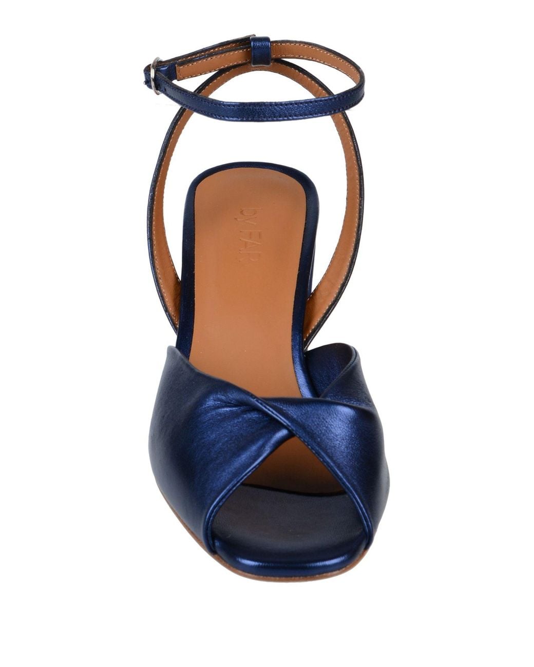 By Far Blue Midnight Sandals Leather