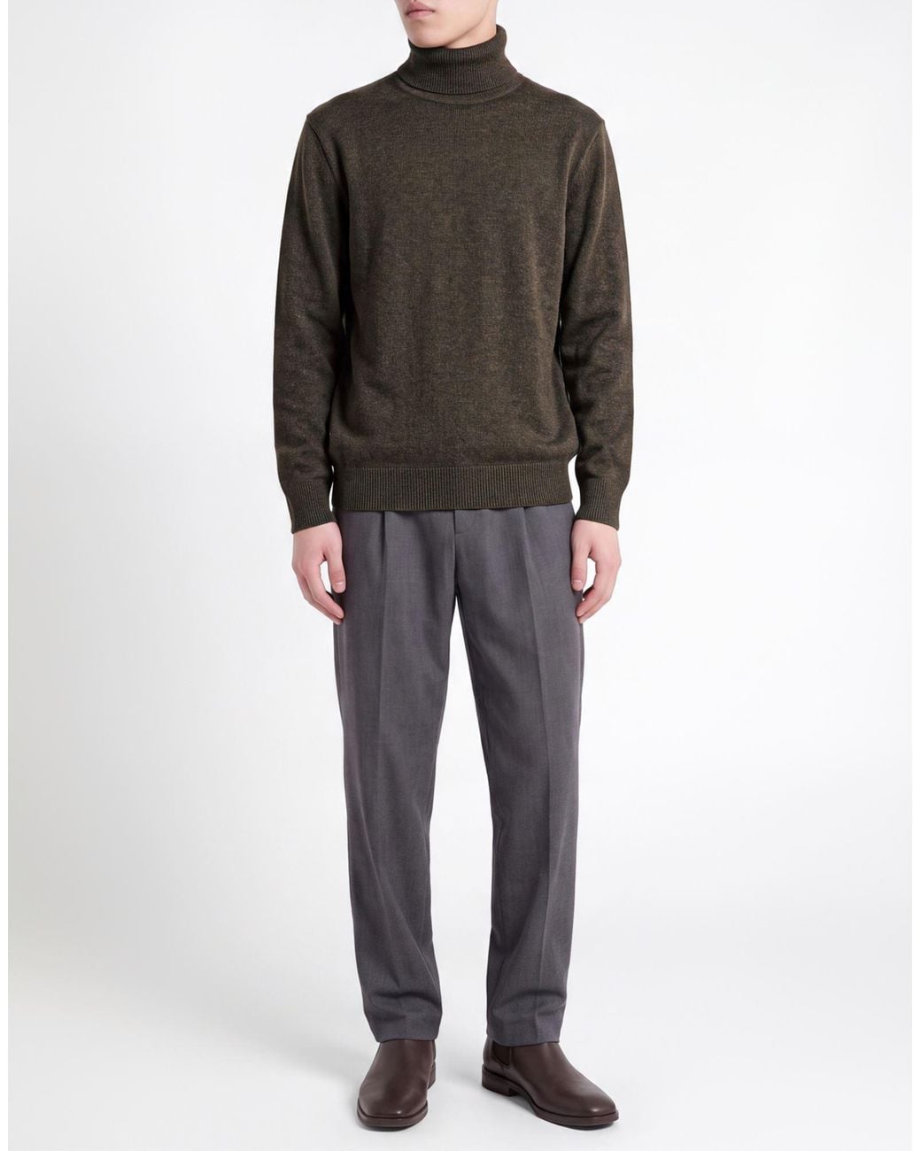 Paul & Shark Gray Dark Turtleneck Virgin Wool, Viscose, Cashmere for men