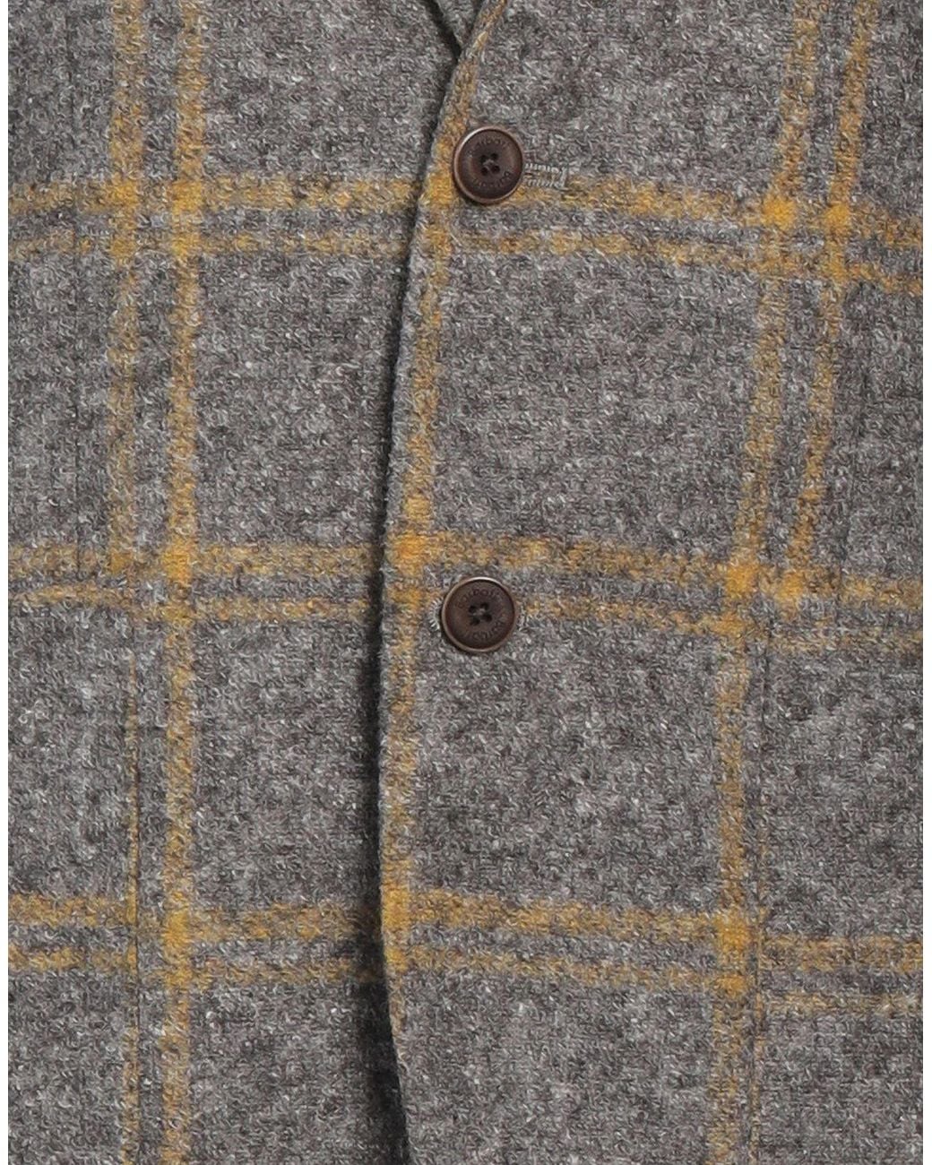 Barbati Gray Blazer Polyester, Acrylic, Wool, Cotton for men