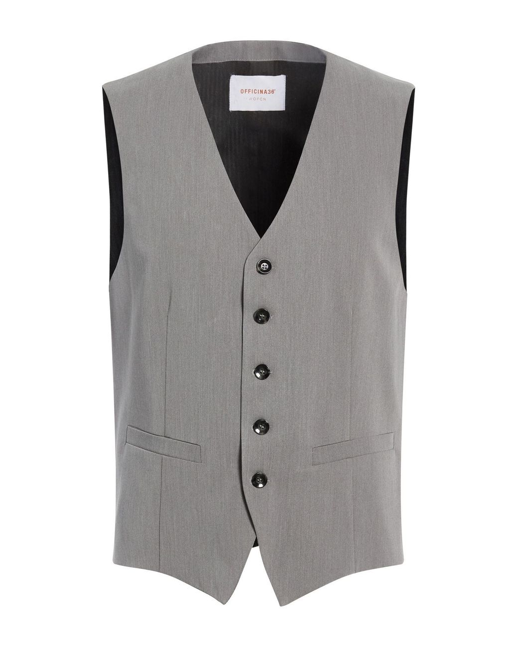 Officina 36 Gray Waistcoat for men