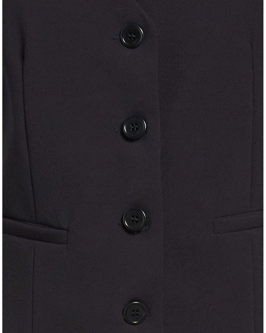Liu Jo Blue Midnight Tailored Vest Polyester, Viscose, Elastane