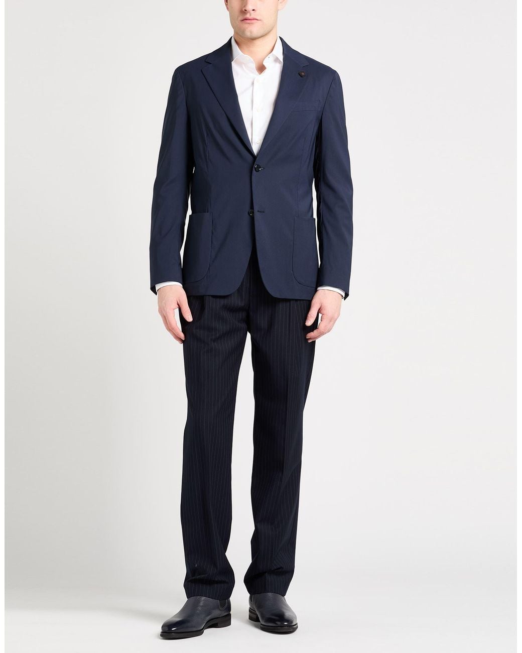 Lardini Blue Blazer Wool, Polyamide, Silk, Elastane for men