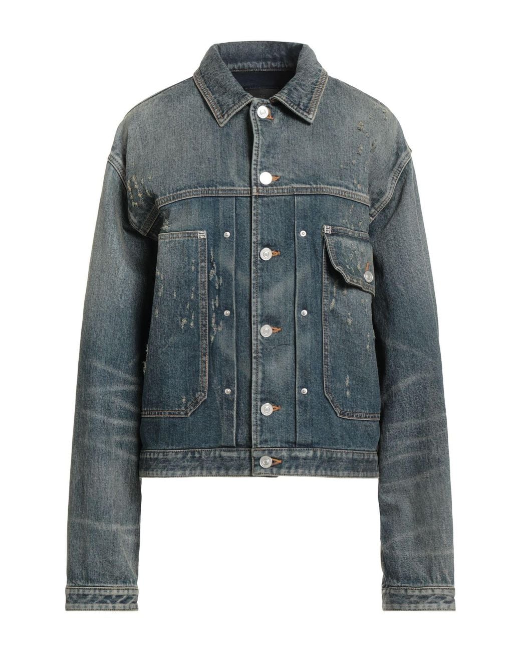 Givenchy Blue Denim Outerwear Cotton, Elastane