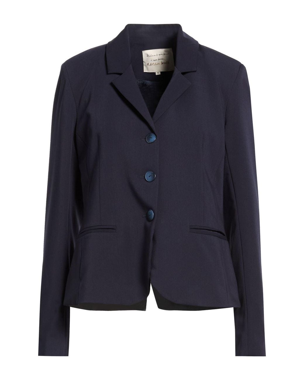 ALESSIA SANTI Blue Blazer Polyester, Viscose, Elastane