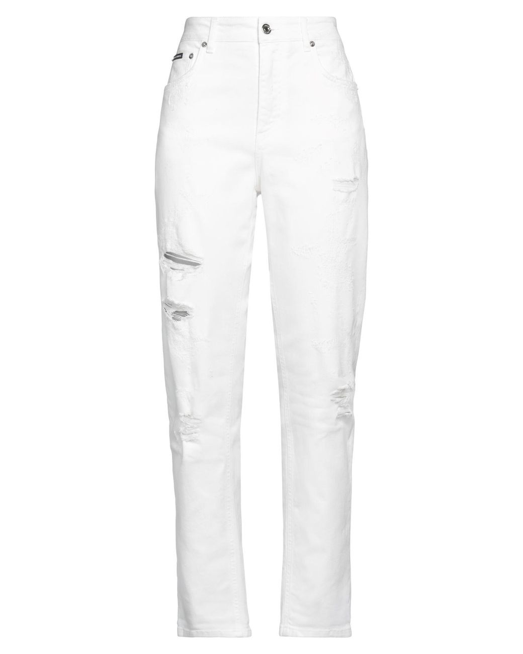 Dolce & Gabbana White Jeans Cotton, Elastane