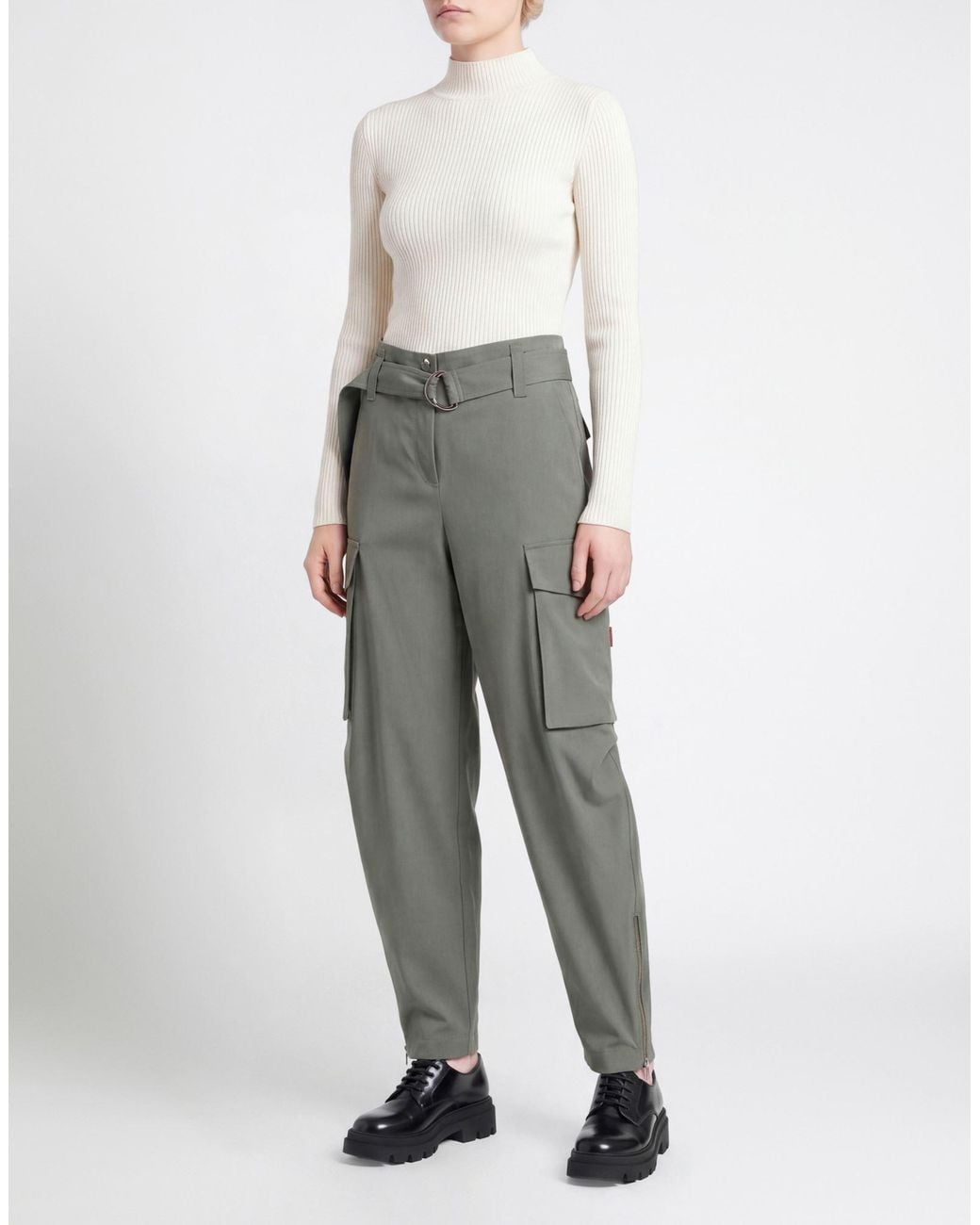 MAX&Co. Gray Pants Virgin Wool, Polyester