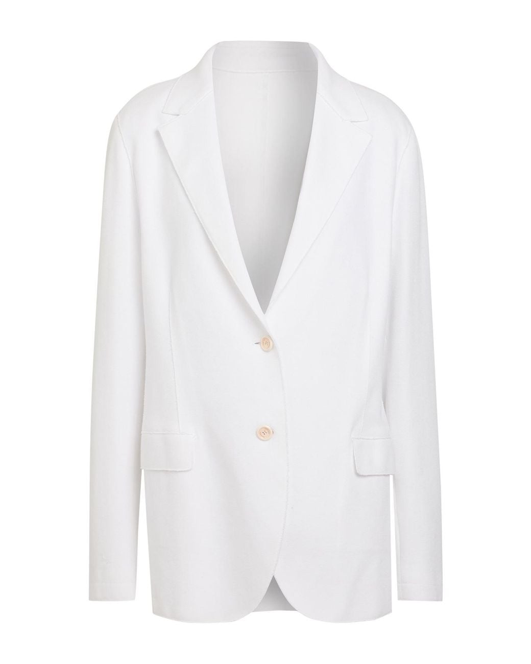 Eleventy White Blazer Cotton, Polyamide, Elastane