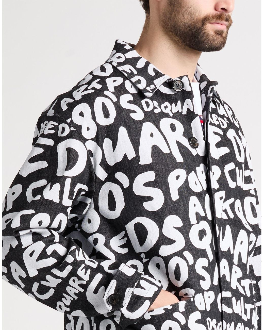 DSquared² White Denim Outerwear Cotton, Elastomultiester, Elastane for men