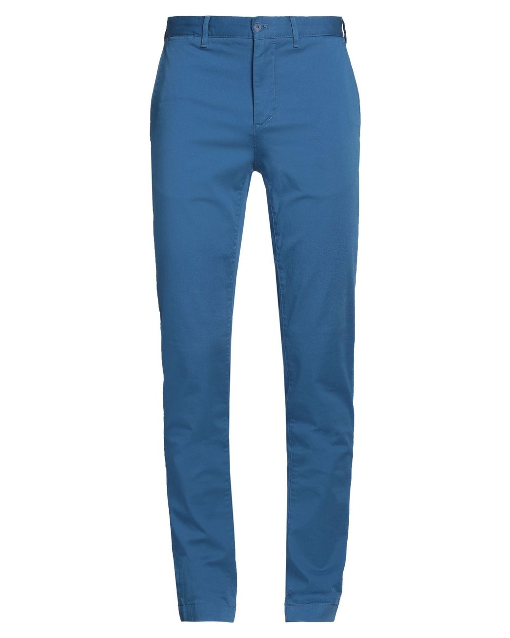 Lacoste Blue Pants Cotton, Elastane for men