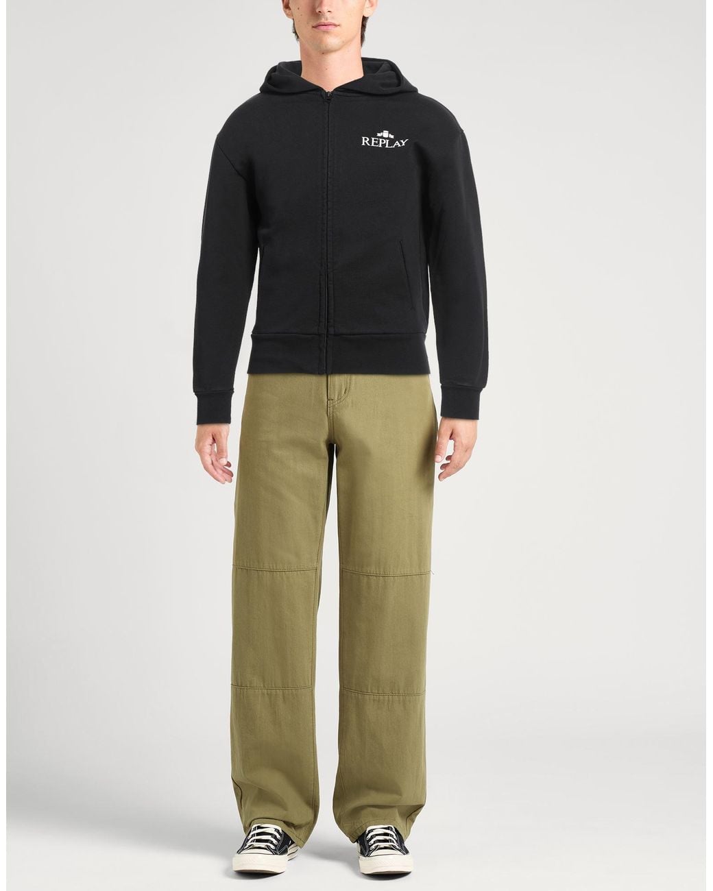 Replay Black Sweatshirt Cotton for men