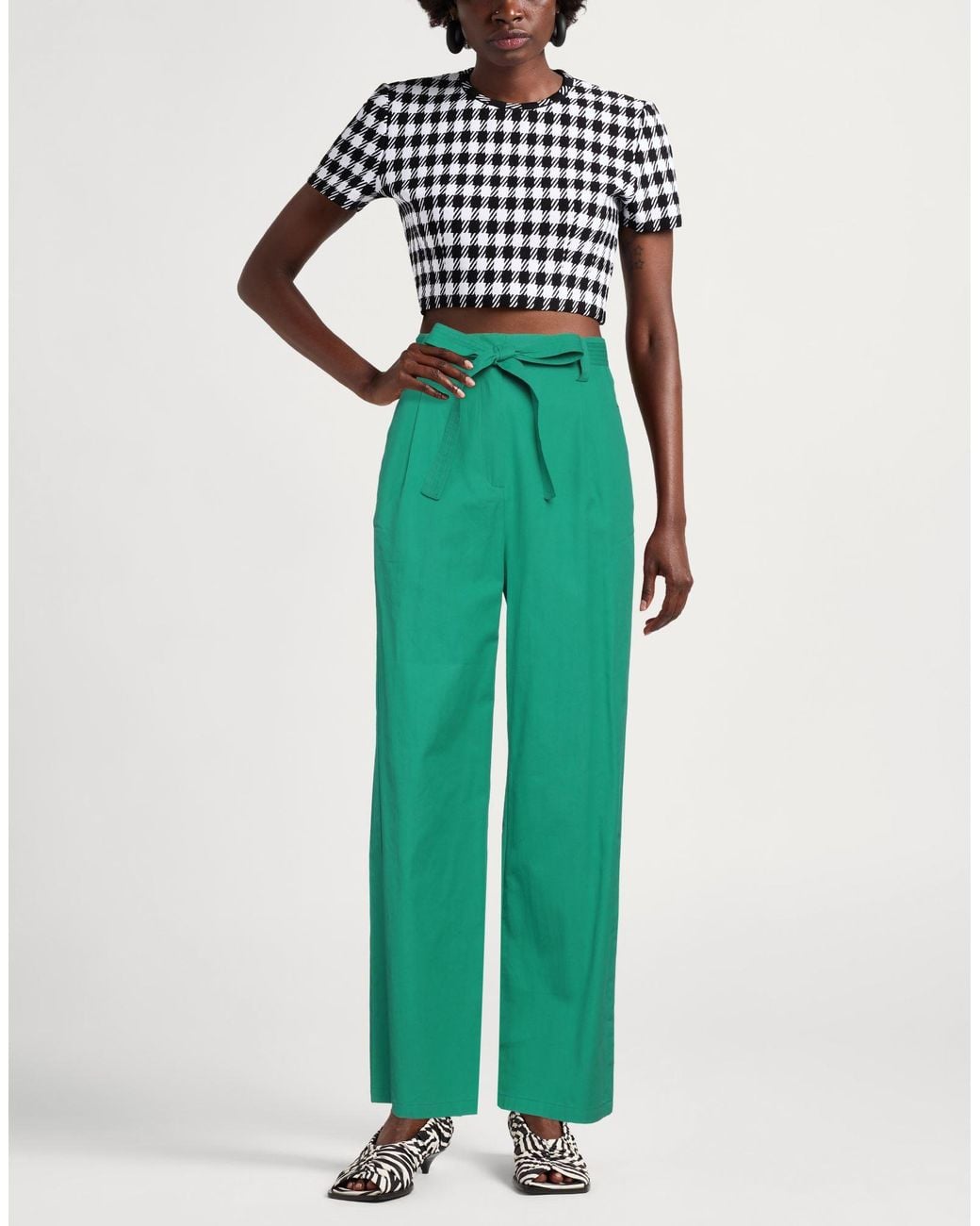 Suncoo Green Pants Cotton