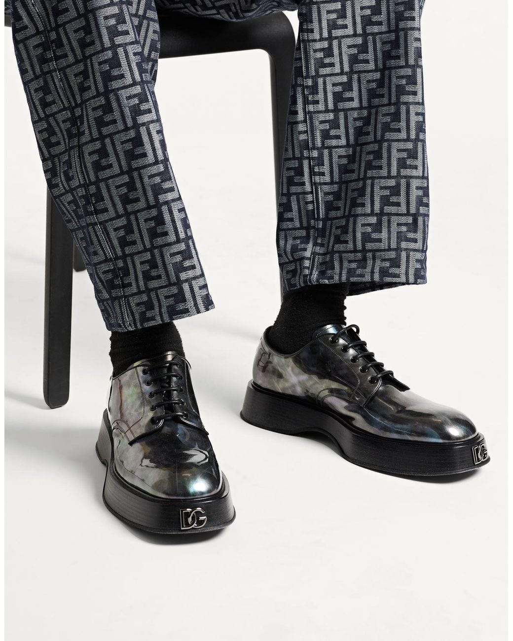 Stringate di Dolce & Gabbana in Gray da Uomo