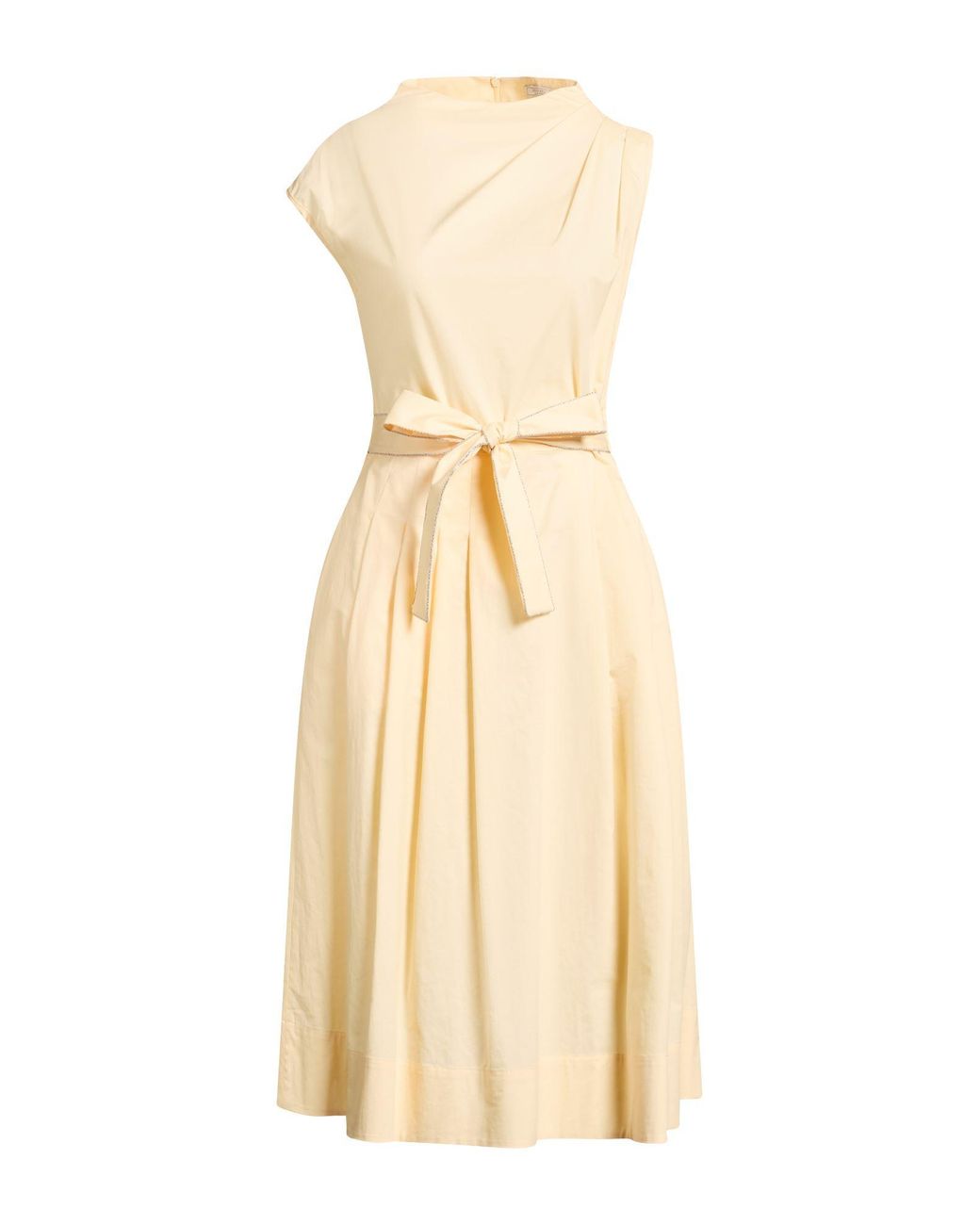 Peserico Natural Midi Dress Cotton, Elastane