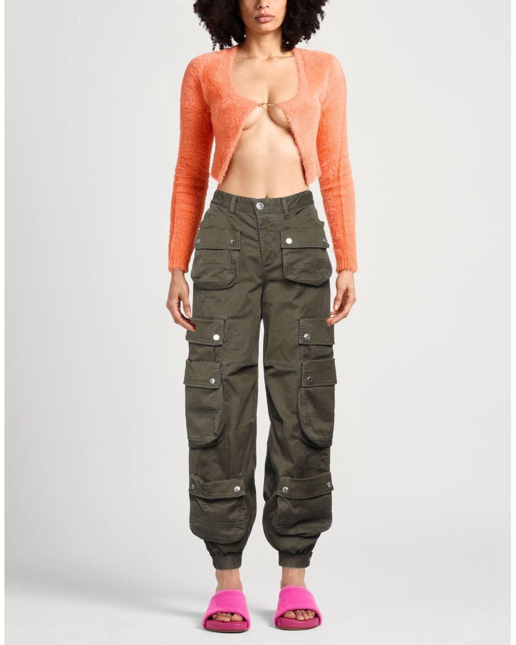 DSquared² Green Pants Cotton, Elastane