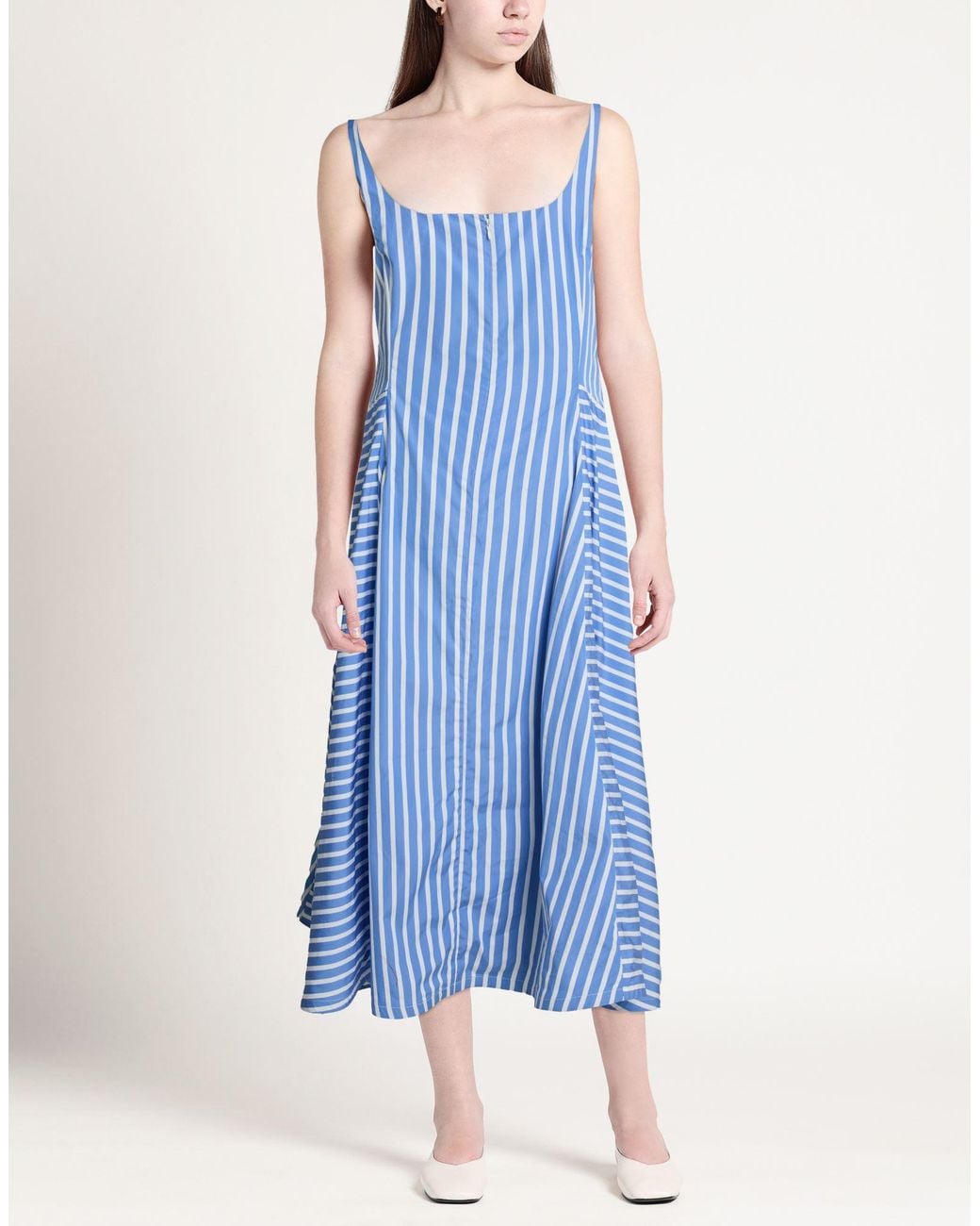 Sara Roka Blue Light Maxi Dress Cotton