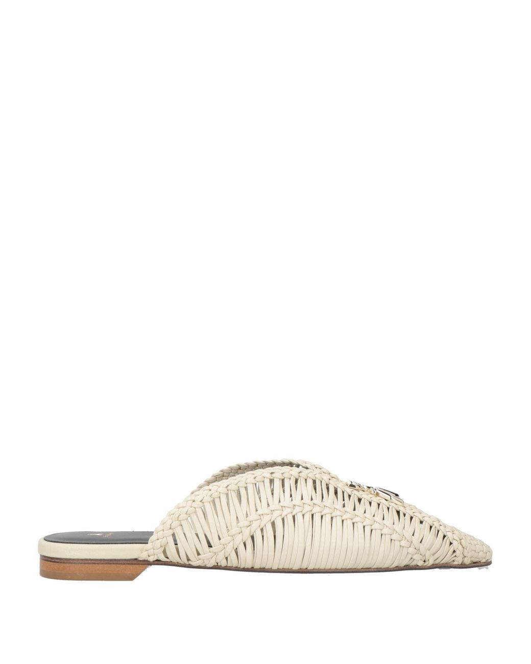 Patrizia Pepe White Mules & Clogs Leather