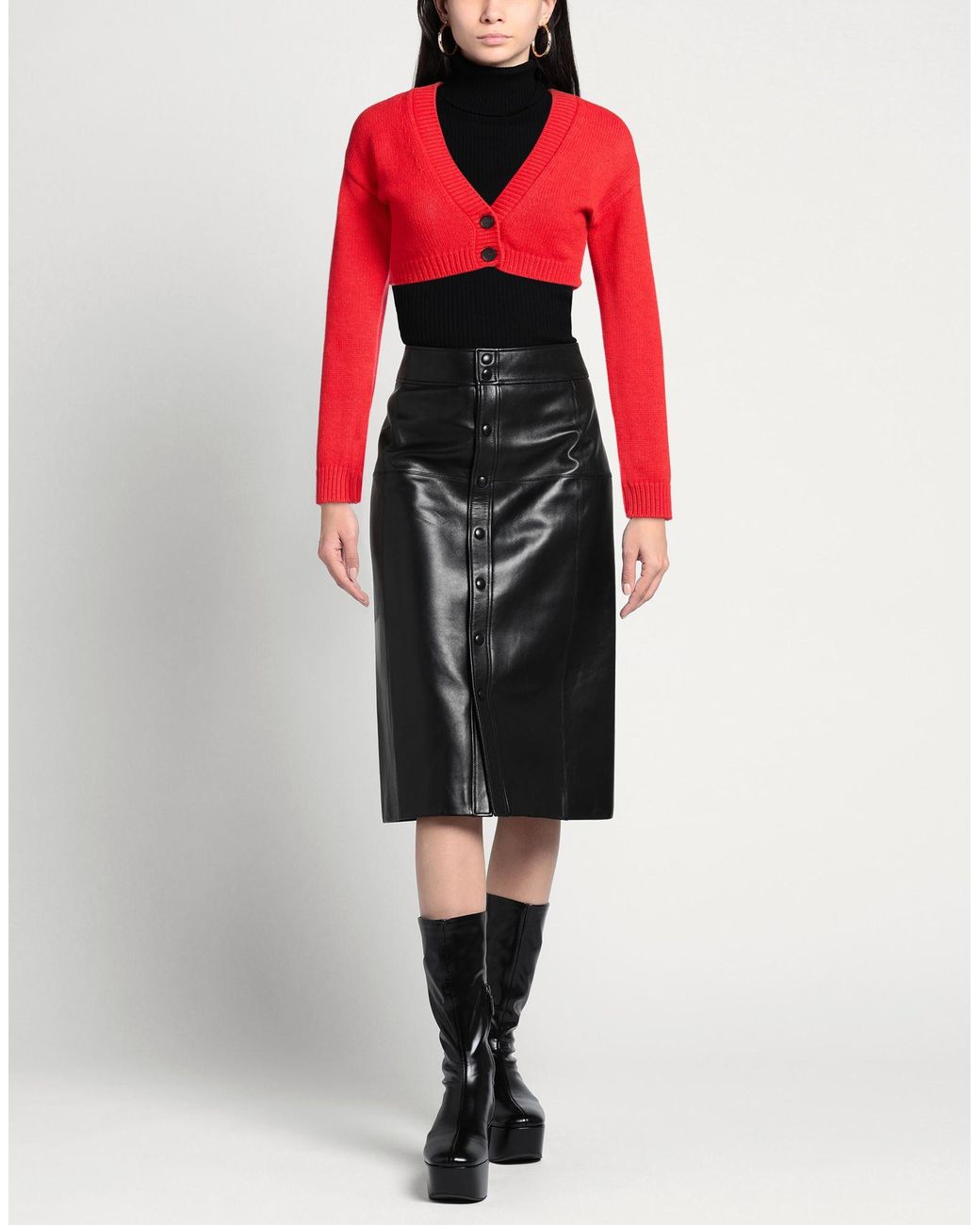 Liviana Conti Red Cardigan Cashmere, Polyamide