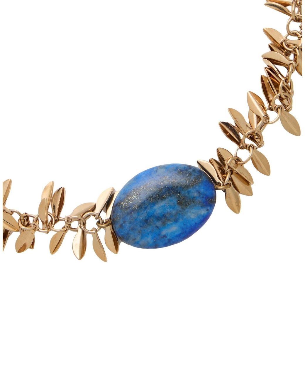 Isabel Marant Metallic Necklace Brass, Stone, Tin