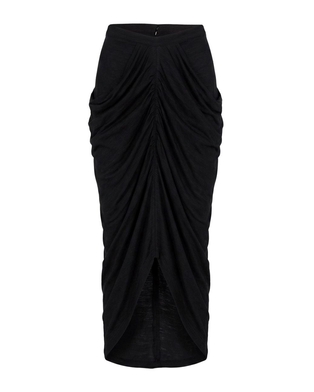 Isabel Marant Black Midi Skirt Polyamide, Linen, Virgin Wool