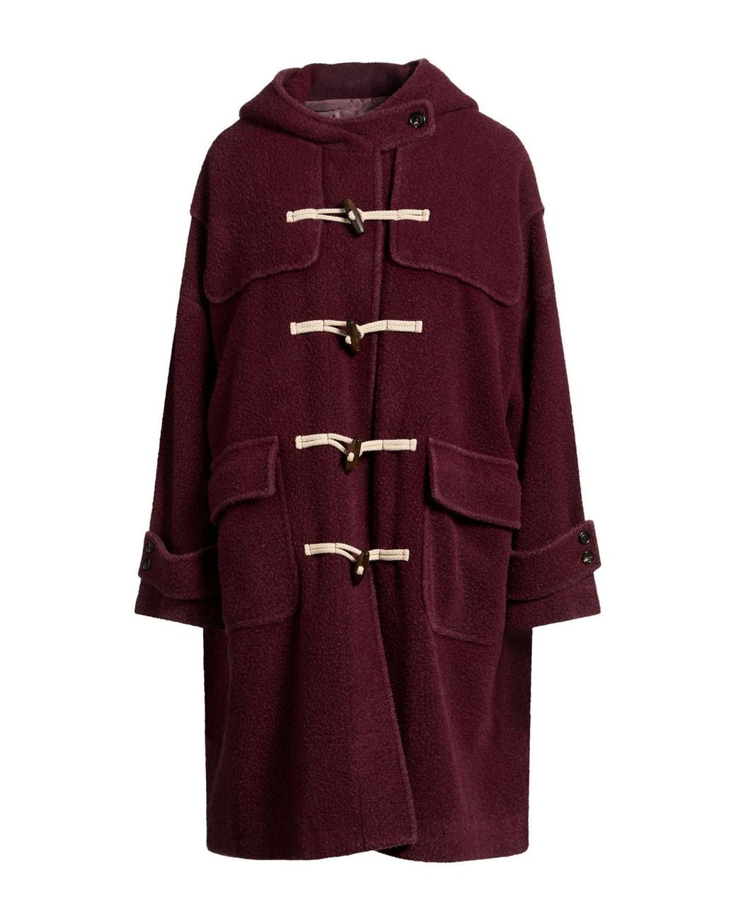 Circolo 1901 Red Garnet Coat Virgin Wool, Polyamide
