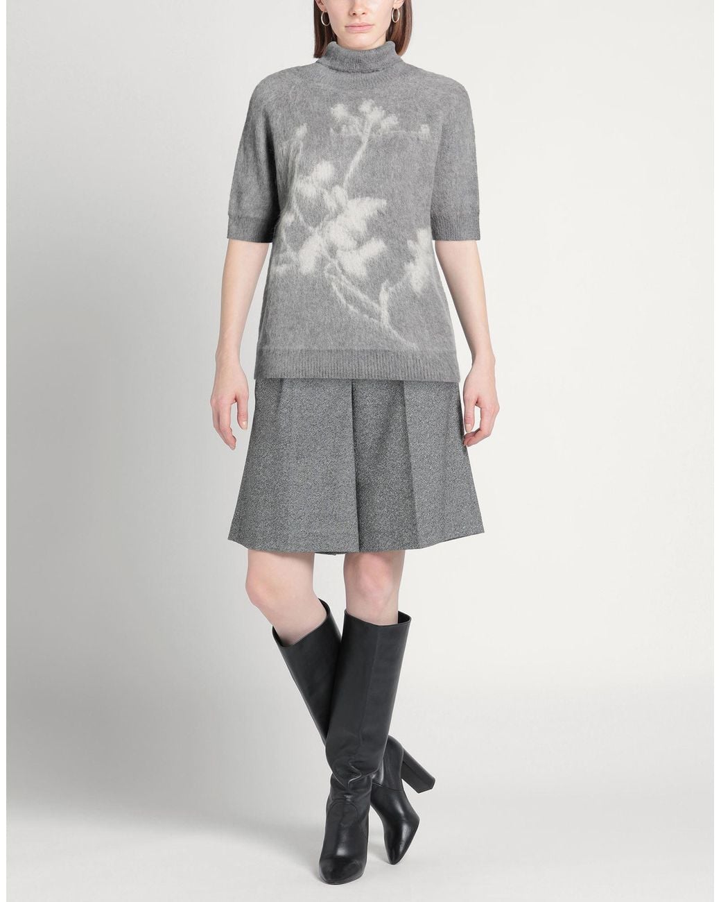 Slowear Gray Turtleneck Virgin Wool