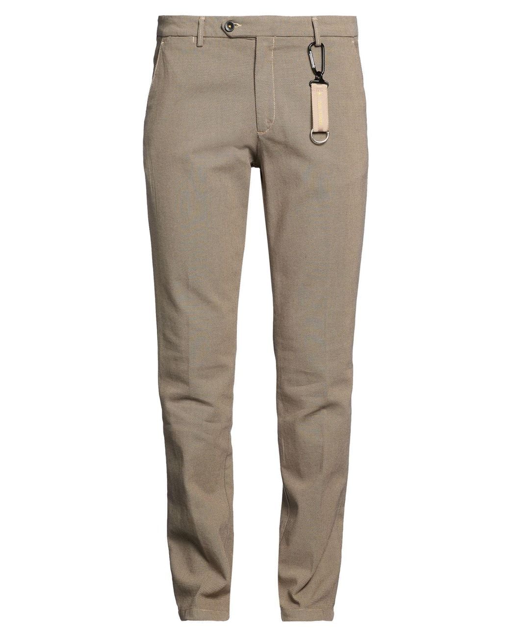 Manuel Ritz Gray Pants Cotton, Elastane for men