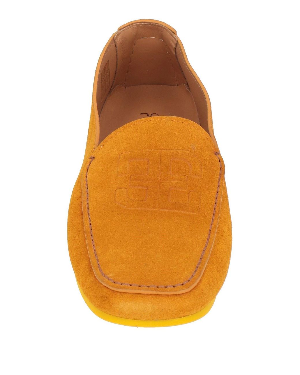 Fabi Orange Loafers Soft Leather for men