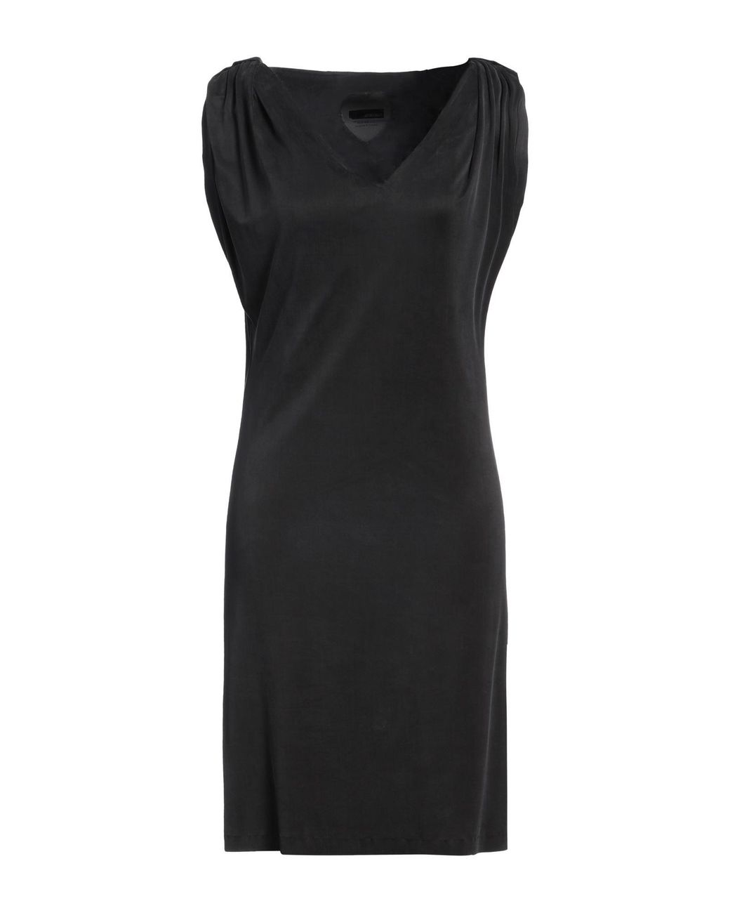 Rrd Black Charcoal Mini Dress Cupro, Elastane