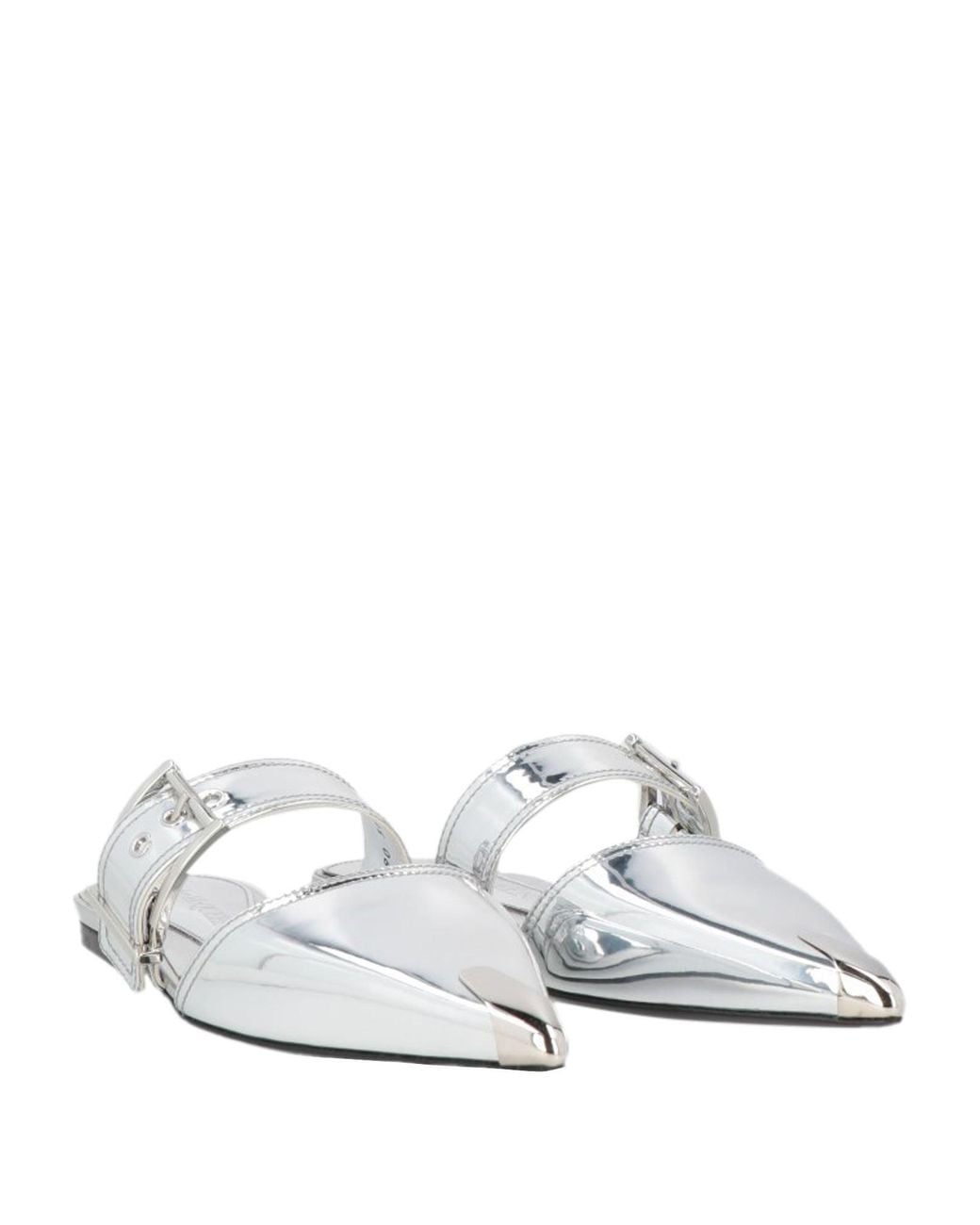 McQueen White Mules & Clogs