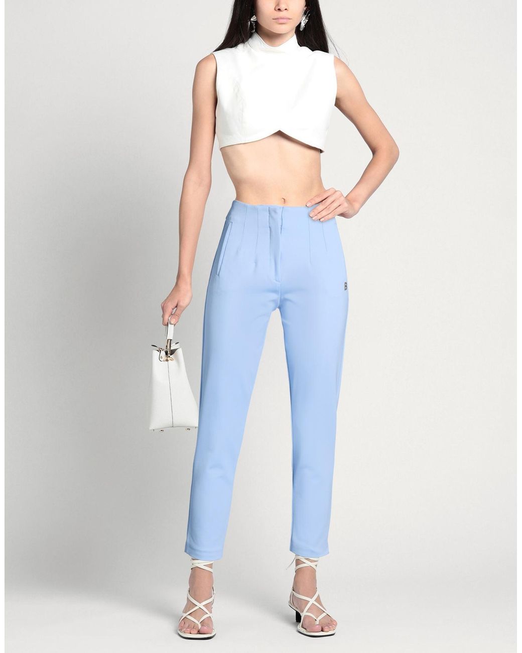 Blugirl Blumarine Blue Sky Pants Polyamide, Viscose, Elastane
