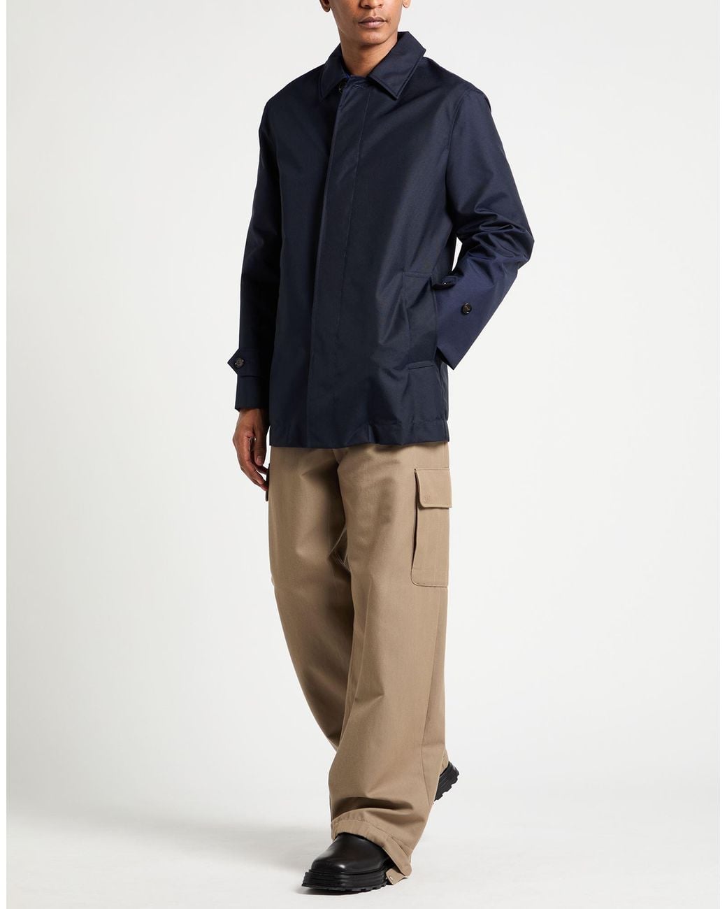 Burberry Blue Overcoat & Trench Coat Polyamide for men